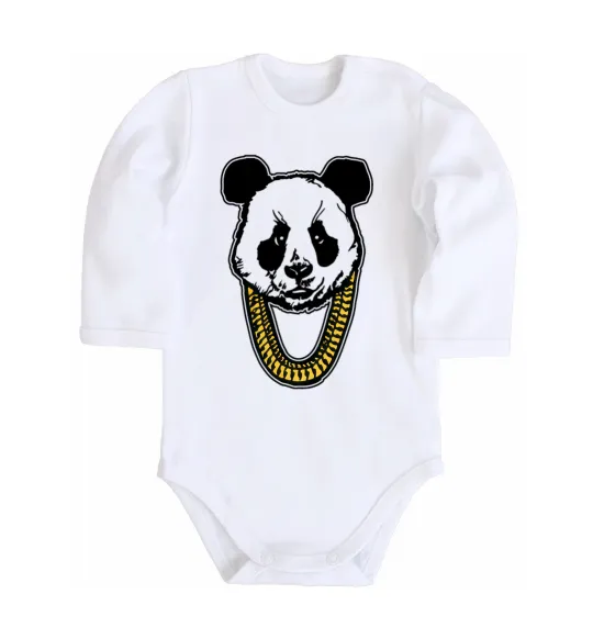 Дитячий бодік Panda swag Білий фото