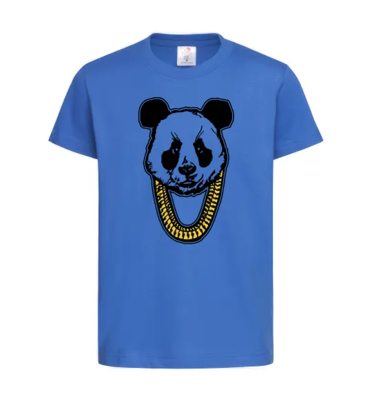 Дитяча футболка Panda swag Яскраво-синій фото