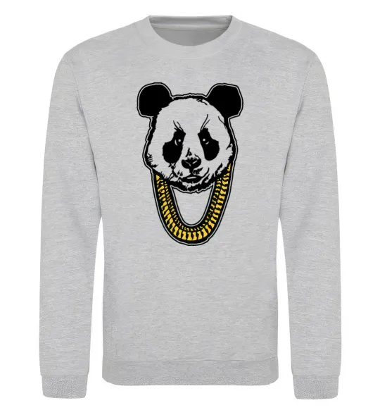 Свитшот Panda swag Серый меланж фото