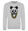 Свитшот Panda swag Серый меланж фото