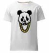 Мужская премиум футболка Panda swag Белый фото