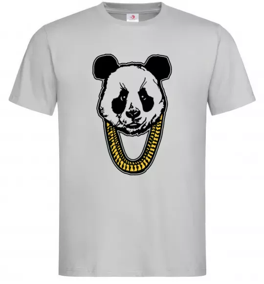Мужская футболка Panda swag Серый фото