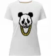 Жіноча преміум футболка Panda swag Білий фото