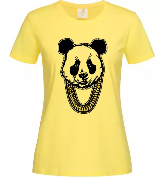 Женская футболка Panda swag Лимонный фото