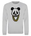 Свитшот Panda swag Серый меланж фото