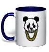 Чашка с цветной ручкой Panda swag Глубокий темно-синий фото