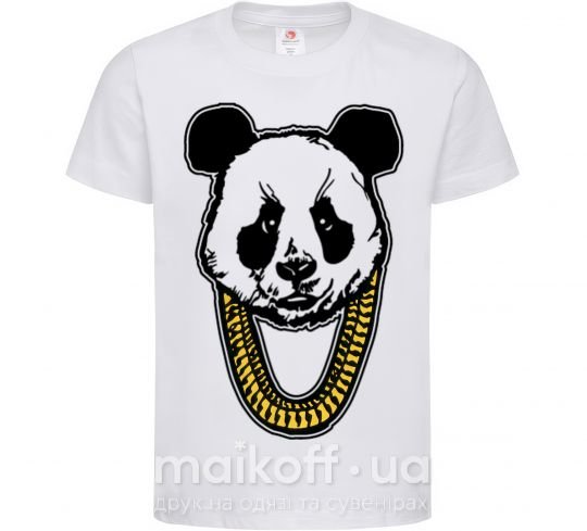 Дитяча футболка Panda swag Білий фото