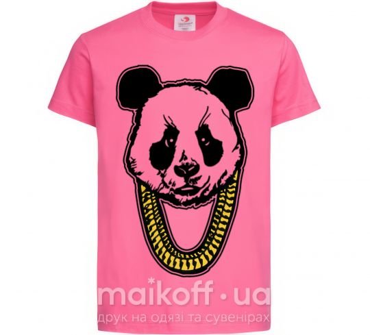 Детская футболка Panda swag Ярко-розовый фото