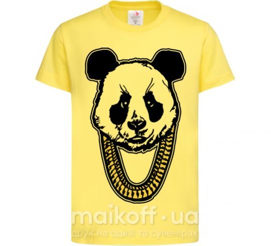 Дитяча футболка Panda swag Лимонний фото