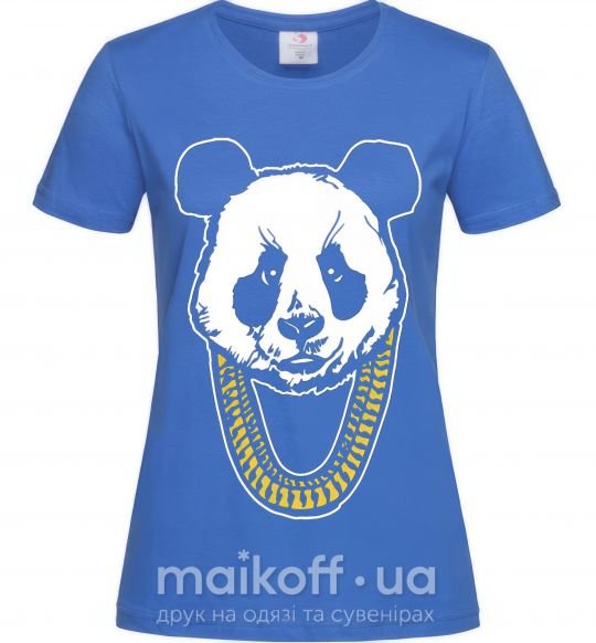 Жіноча футболка Panda swag Яскраво-синій фото