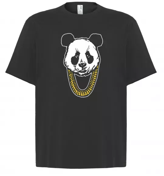 Футболка Оверсайз Panda swag Черный фото