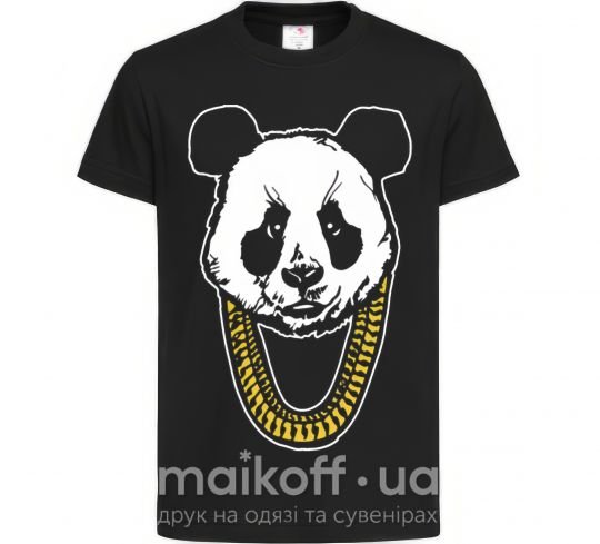 Дитяча футболка Panda swag Чорний фото