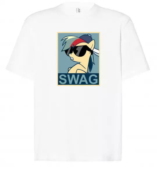 Футболка Оверсайз Pony swag Білий фото