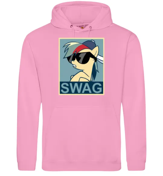 Мужская толстовка (худи) Pony swag Розовый фото