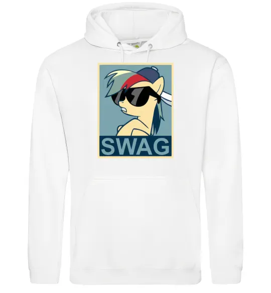 Мужская толстовка (худи) Pony swag Белый фото