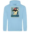 Мужская толстовка (худи) Pony swag Голубой фото