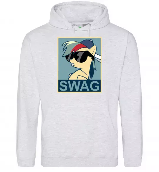 Жіноча толстовка (худі) Pony swag Сірий меланж фото