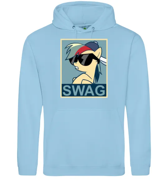 Женская толстовка (худи) Pony swag Голубой фото