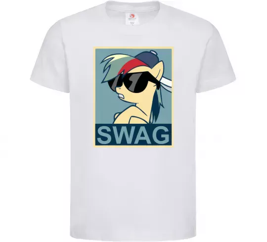 Дитяча футболка Pony swag Білий фото