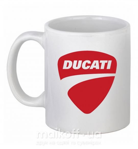 Чашка керамічна Ducati Білий фото
