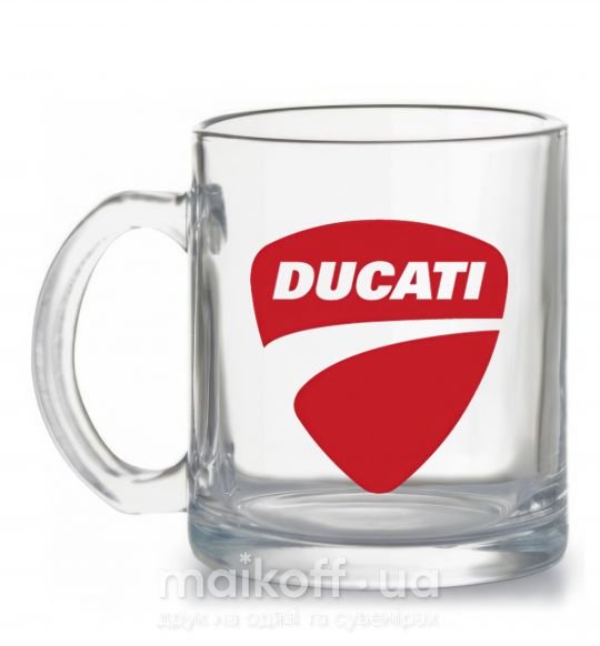 Чашка скляна Ducati Прозорий фото