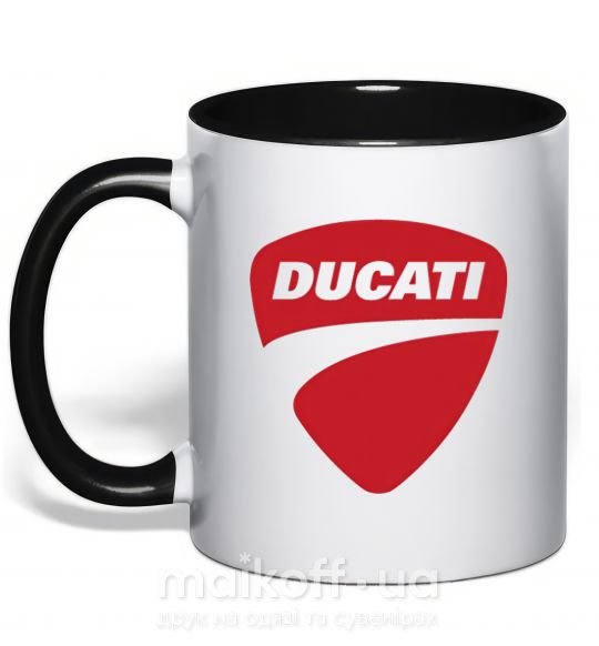 Чашка с цветной ручкой Ducati Черный фото