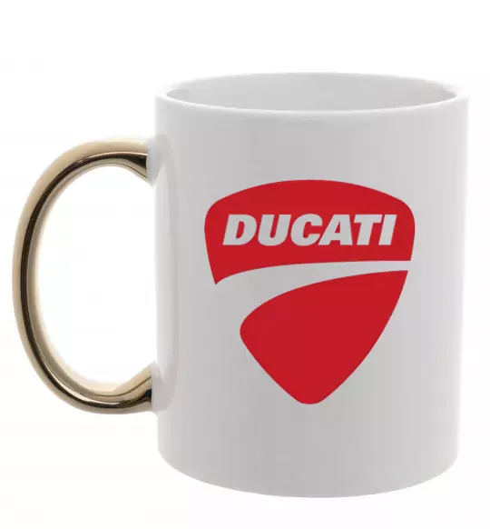 Чашка з кольоровою ручкою Ducati Золото фото