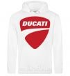 Женская толстовка (худи) Ducati Белый фото