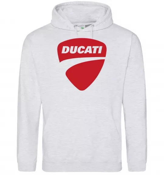 Женская толстовка (худи) Ducati Серый меланж фото