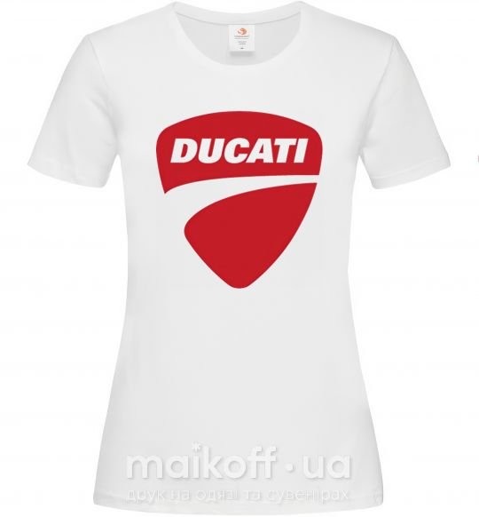 Жіноча футболка Ducati Білий фото