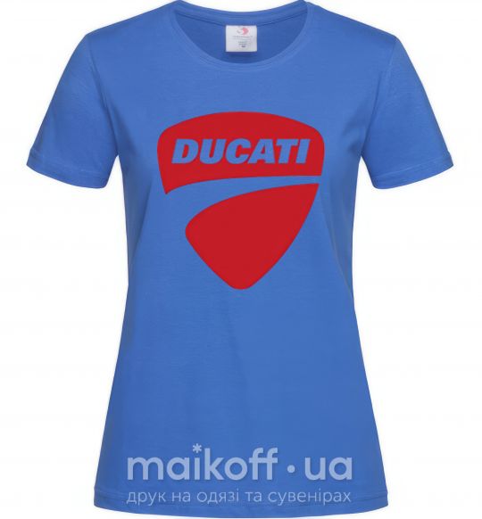 Женская футболка Ducati Ярко-синий фото