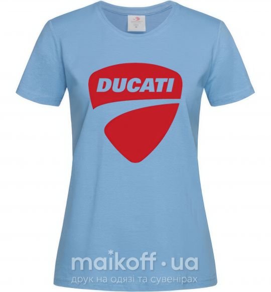 Жіноча футболка Ducati Блакитний фото