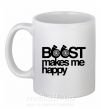 Чашка керамічна Boost happy Білий фото