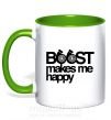 Чашка з кольоровою ручкою Boost happy Зелений фото