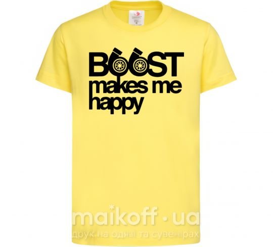 Детская футболка Boost happy Лимонный фото