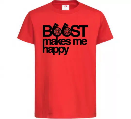 Детская футболка Boost happy Красный фото