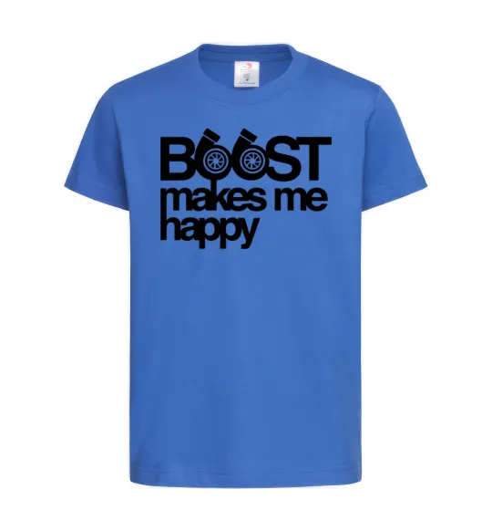 Дитяча футболка Boost happy Яскраво-синій фото