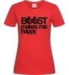 Женская футболка Boost happy Красный Женская футболка Boost happy Красный фото
