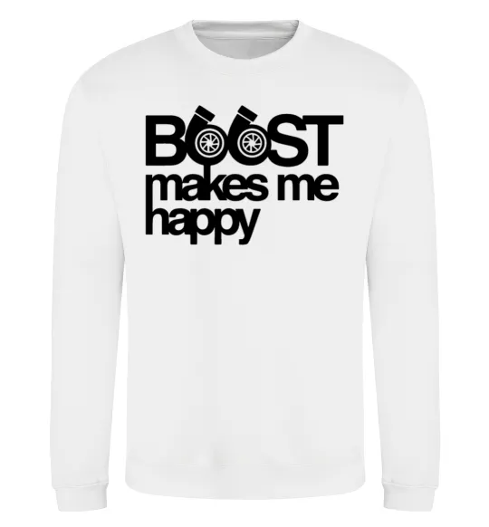 Світшот Boost happy Білий фото