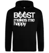 Женская толстовка (худи) Boost happy Черный фото