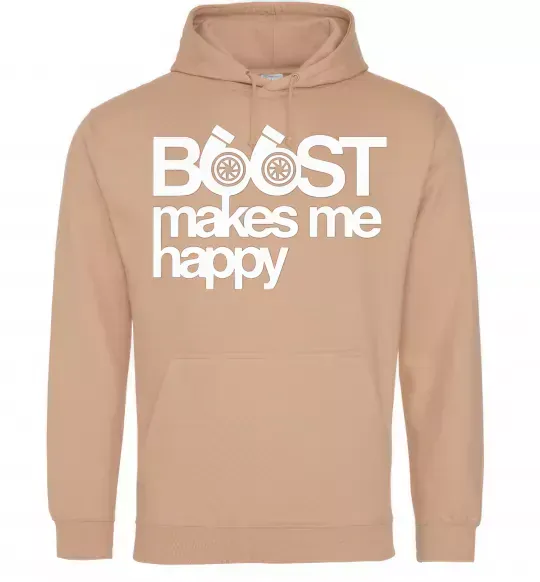 Женская толстовка (худи) Boost happy Песочный фото