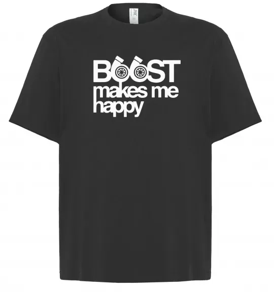 Футболка Оверсайз Boost happy Черный фото