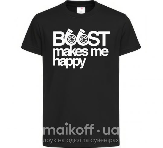 Детская футболка Boost happy Черный фото