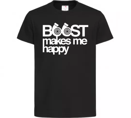 Детская футболка Boost happy Черный фото