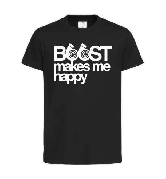 Дитяча футболка Boost happy Чорний фото