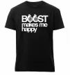 Мужская премиум футболка Boost happy Черный фото