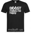 Чоловіча футболка Boost happy Чорний фото