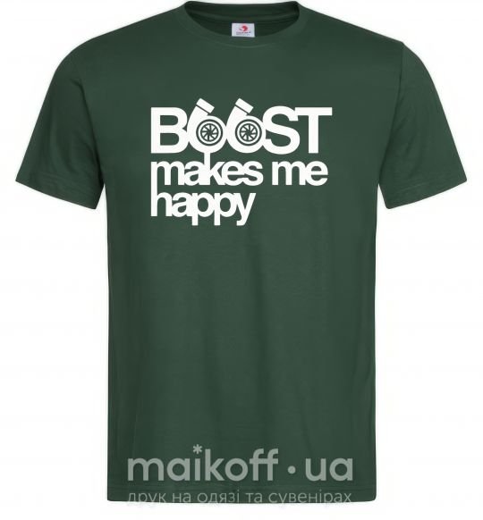 Чоловіча футболка Boost happy Темно-зелений фото