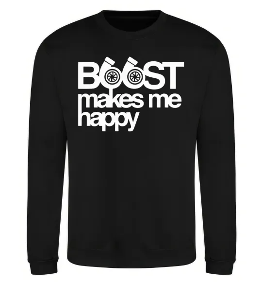 Світшот Boost happy Чорний фото