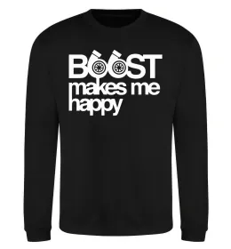 Світшот Boost happy Чорний фото